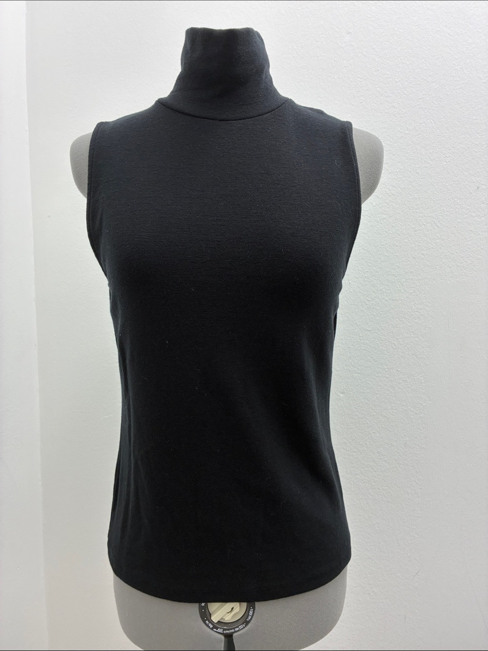 Vince Black Sleeveless Turtleneck Tank